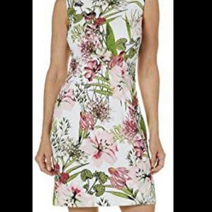 AGB Floral Sleeveless Sheath Dress